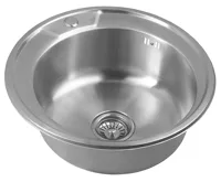 AQUALINE Nerezový vestavný dřez kulatý 51x18cm (3)
