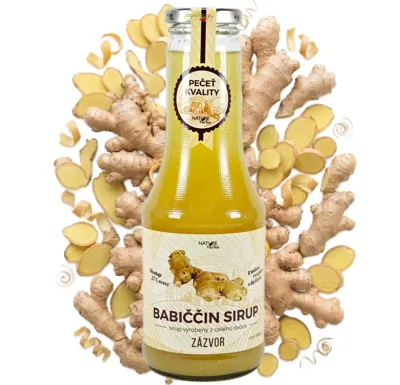 Nature NoTea s.r.o. Babiččin sirup - Zázvor 0.5l