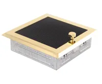 HS Flamingo Krbová mřížka 16x16 cm, mosaz s žaluzií