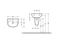 ISVEA Keramické umývátko 45x35cm, bílá (6)