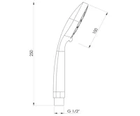 AQUALINE Ruční masážní sprcha, 3 režimy, průměr 100mm, ABS/chrom (2)