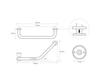 SAPHO Madlo zahnuté 370x230x80mm, nerez lesk (2)