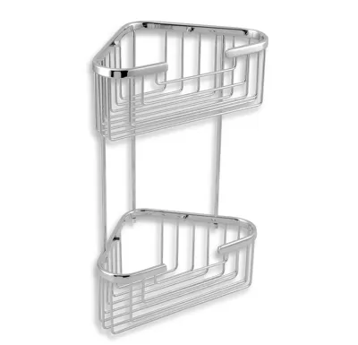 NOVASERVIS Dvojitá rohová police malá hluboká Drátěný program chrom - 6078,0