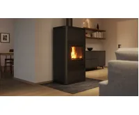 HS Flamingo Krbová kamna AQUAFLAM ® 17 s výměníkem - černá, manuální regulace (10)