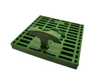 DAKOTA Mříž pochůzná zelená s madlem 200x200 (2)