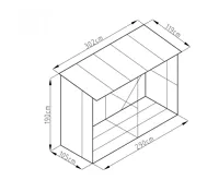 Přístřešek na dřevo plechový HESTIA AW-C antracit IWH-10230009 (3)