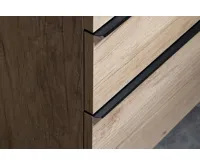 SAPHO SITIA umyvadlová skříňka 56,4x70x44,2cm, 2xzásuvka, dub alabama (3)