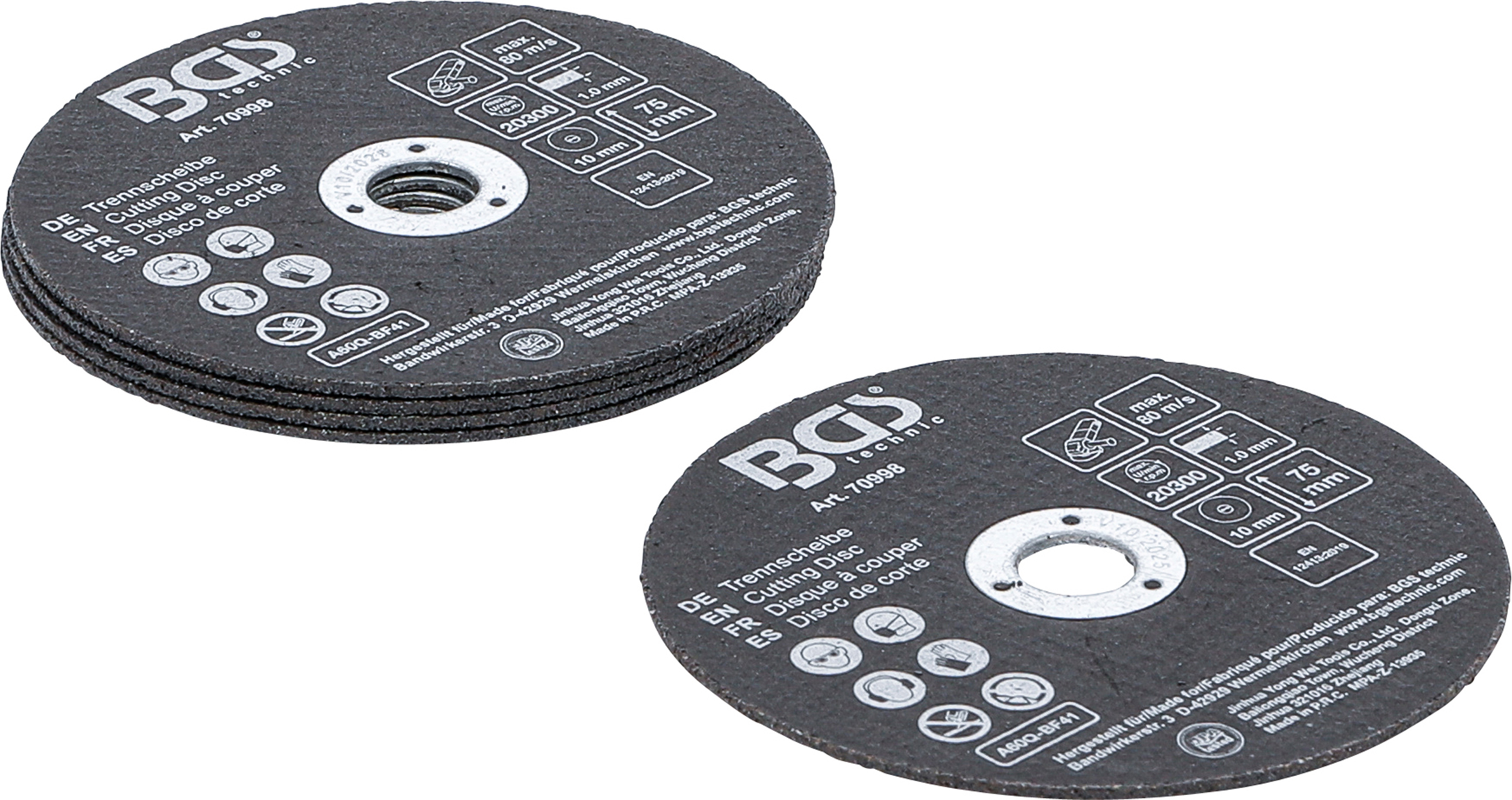 Bgs sada řezných kotoučů ,  na nerezovou ocel ,  o 75 x 1,0 x 10 mm ,  5dílná - bgs 70998
