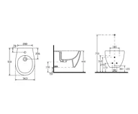 SENTIMENTI bidet závěsný, 36x50cm, bílá (1)