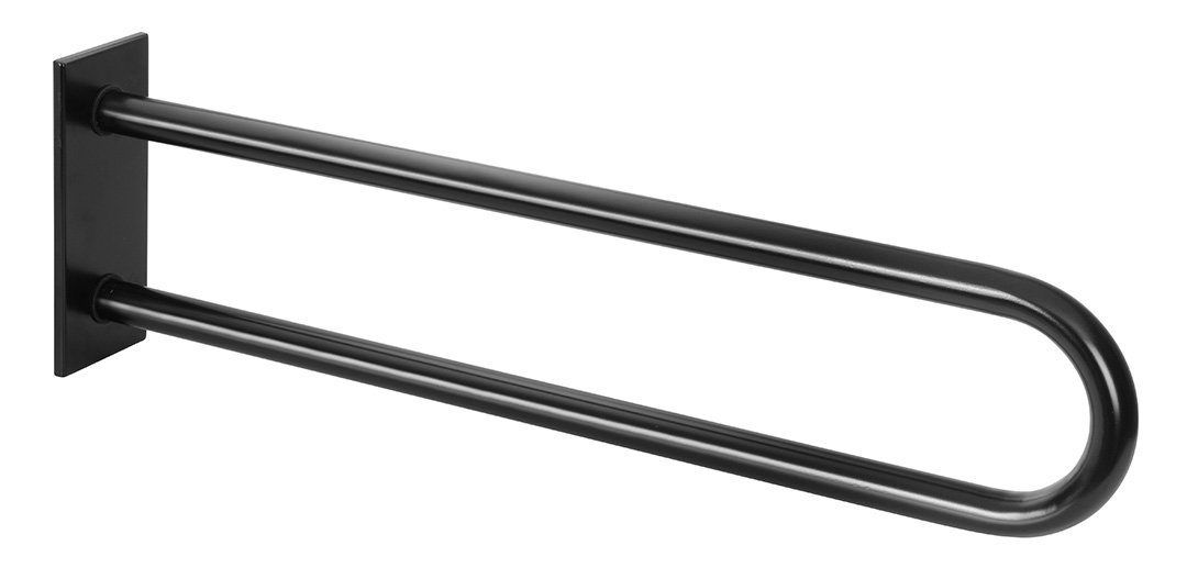 Sapho handicap opěrné pevné madlo tvar u 813mm, černá mat
