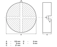 BGS Gumová podložka | pro zvedák | 125 x 27 mm - BGS 72111 (1)