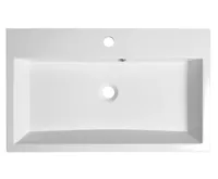 SAPHO ORINOKO umyvadlo, litý mramor, 70x42cm, bílá (3)