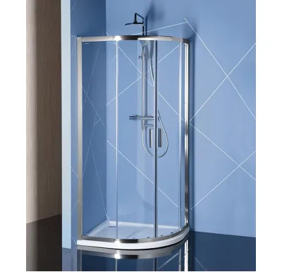 POLYSAN EASY čtvrtkruhová sprchová zástěna 900x800mm, L/R, čiré sklo
