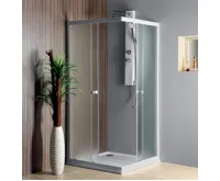 AQUALINE ALAIN čtvercová sprchová zástěna 900x900mm, sklo Brick