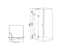 PROFI-RICH Sprchové dveře  80x190 cm - chrom - sklo - čiré CK10120E (1)