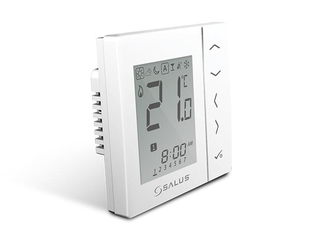 SALUS Týdenní programovatelný termostat 230V - bílý VS30W, Drátové