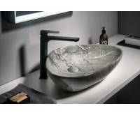 SAPHO DALMA keramické umyvadlo na desku, 58,5x39cm, grigio (6)