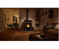 HS Flamingo Kachlová kamna AQUAFLAM VARIO ® PERU 11kW, kachle hnědá (teplovzdušná verze) (7)