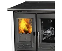 PLAMEN Sporák na tuhá paliva 850 GLAS - P bílý (3)