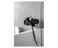 SAPHO GINKO nástěnná vanová baterie, černá mat (1)