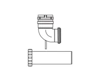 ALMEVA FLEX Koleno 87° pro vložkování  60mm