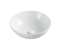 Umyvadlo na desku bez přepadu, 400x400x145 mm, kulaté, keramické