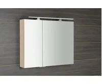 SAPHO MIRRÓ galerka s LED osvětlením, 90x70x16cm, jilm bardini (3)