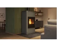 HS Flamingo Krbová kamna AQUAFLAM ® 17 s výměníkem - šedá, manuální regulace (28)
