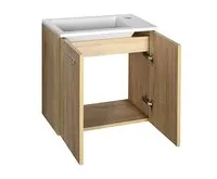 AQUALINE ZOJA/KERAMIA FRESH umyvadlová skříňka 49x50x24,5cm, dub platin (1)