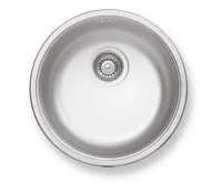 NOVASERVIS Dřez kulatý pr.43 s přepadem nerez - DR43