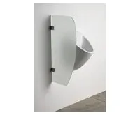 SAPHO Dělící stěna mezi urinály 40x80 cm, mléčné sklo (1)