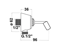 SAPHO Držák sprchy kulatý, otočný, s vyústěním, bronz (2)