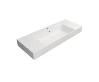GSI KUBE X keramické umyvadlo 120x47cm, s odkládacími plochami, bílá mat