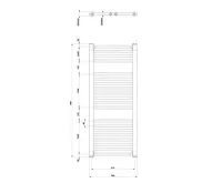 AQUALINE DIRECT otopné těleso s bočním připojením 450x960 mm, bílá (5)