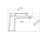 Umyvadlová stojánková baterie, Mada, bez výpusti, chrom (1)