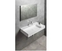 SAPHO GODIVA umyvadlo, litý mramor, 83x44cm, bez otvoru, bílá (6)