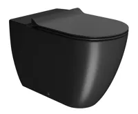 GSI PURA WC mísa kombi spodní/zadní odpad, Swirlflush, 36x63cm, černá dual-mat