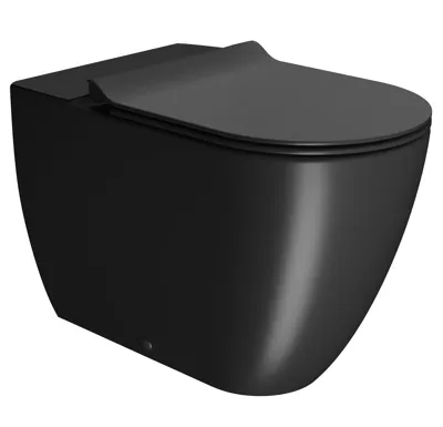 GSI PURA WC mísa kombi spodní/zadní odpad, Swirlflush, 36x63cm, černá dual-mat