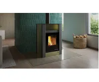 HS Flamingo Krbová kamna AQUAFLAM VARIO ® LEND 11/7kW olivová, elektronická regulace (20)