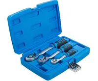 BGS Sada přepínacích ráčen, jemně ozubených, 6,3 mm (1/4"), 10 mm (3/8"), 12,5 mm (1/2"), 3 (2)
