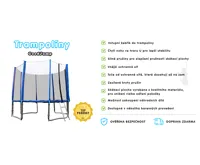 GoodJump 4UPVC Trampolína 400 cm s ochrannou sítí + žebřík + krycí plachta ( 30421+32036 ) (3)