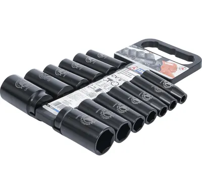 BGS Hlavice nástrčné 1/2" 10,0 - 32,0 mm, tvrzené, sada 13 dílů