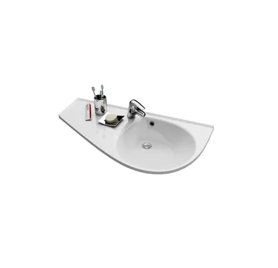 Ravak umyvadlo Avocado Comfort L white s otvory