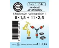 Hartman Sada č. 54: sada "O" kroužků k rychlospojkám - 6x1.8 + 11x2.5 Hartman Sada č. 54: sada "O" kroužků k rychlospojkám - 6x1.8 + 11x2.5