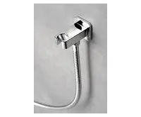 SAPHO Držák sprchy hranatý, pevný, s vyústěním, chrom (1)