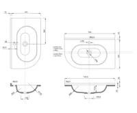 SAPHO PULSE umyvadlo rohové, litý mramor, 75x45cm, pravé, bílá (8)