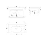 CERASTYLE BRAND keramické umyvadlo 80x45cm, bílá (8)