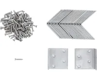 BGS Spojovací plechy | nerezová ocel | 40 x 40 x 40 mm | výhodná sada | 25 ks - BGS 80333 (2)