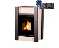 HS Flamingo Krbová kamna AQUAFLAM VARIO ® LEND 11/7kW krémová, elektronická regulace