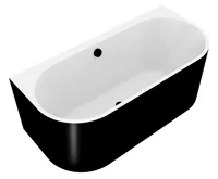 POLYSAN ASTRA DR MONOLITH nástěnná stojící vana 160x75x60cm, bílá/černá